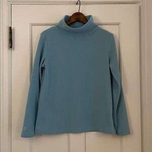 Dudley Stephens Park Slope Turtleneck Tunic Terry Fleece Blue | Women’s Size S